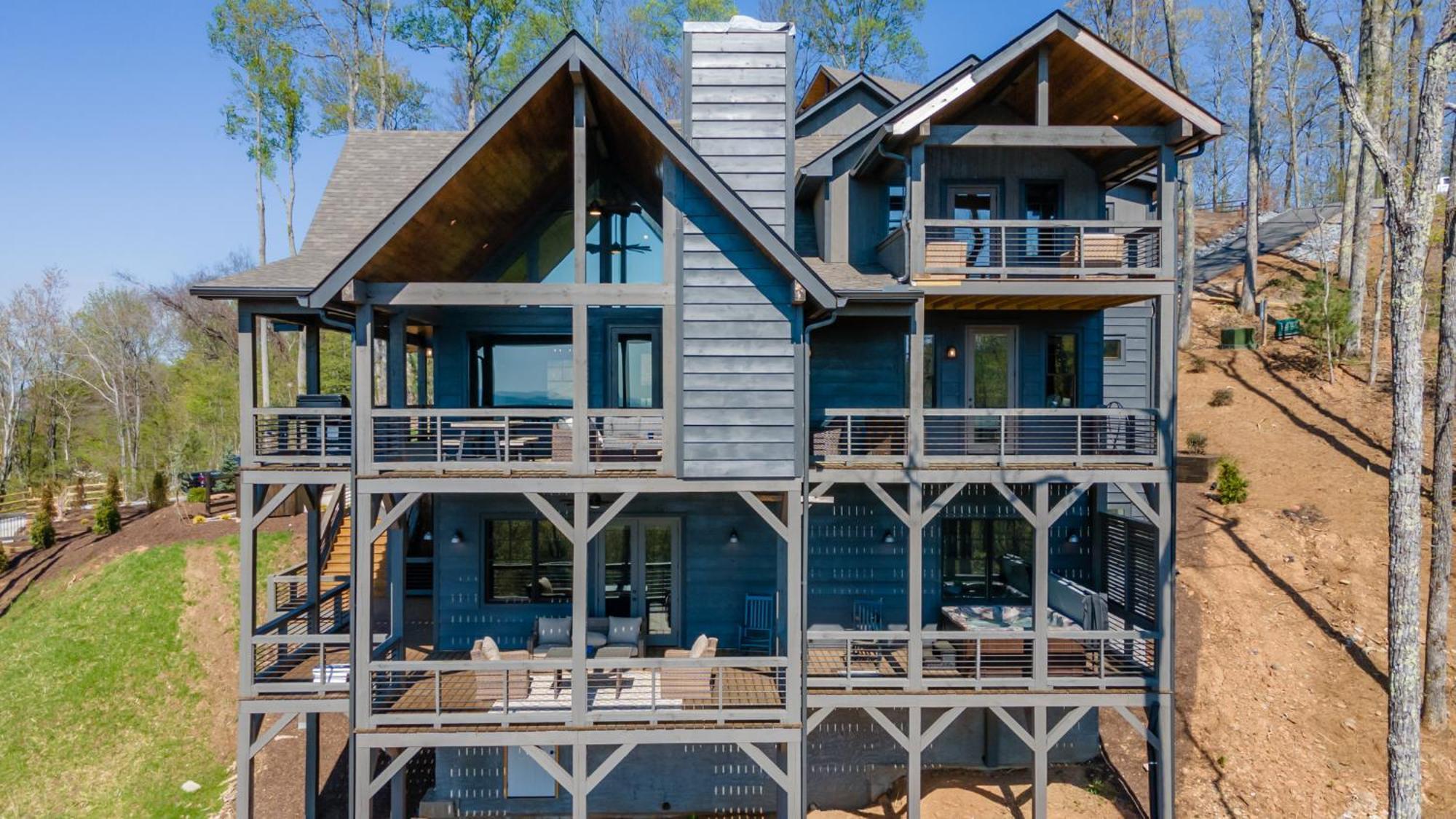 Mountain Air - Luxury Mountain View Cabin Блу Ридж Екстериор снимка
